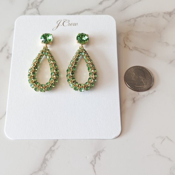 J.Crew Faceted Crystal Teardrop Earrings - Picture 4 of 5